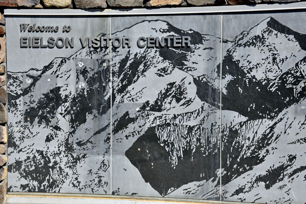 Eielson Visitor Center sign